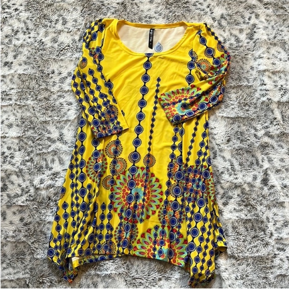 White mark 60s inspired tunic dress groovy baby